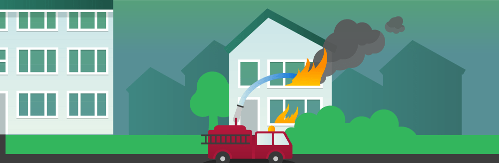 Huis staat in brand door natuurbrand
